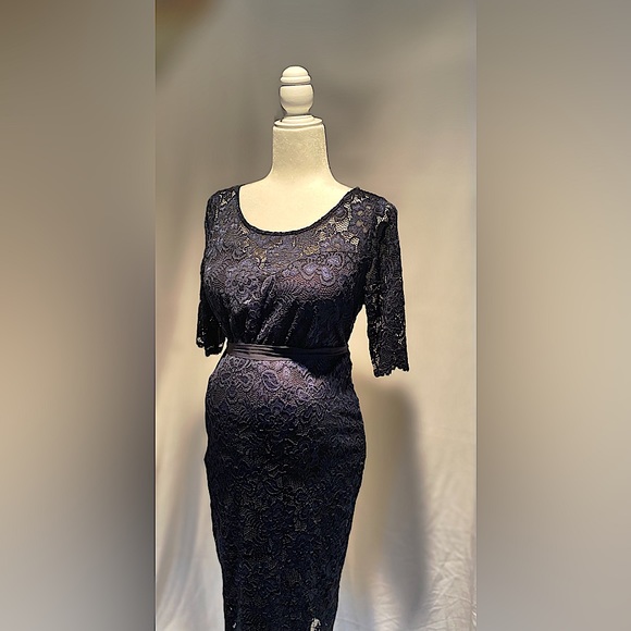 Hello Miz Maternity Navy Blue dress. Size 8 New With Tags - Picture 2 of 7